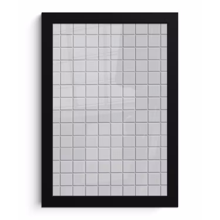 Poster met lijst - Patroon - Tegels - Licht - Grijs — 1