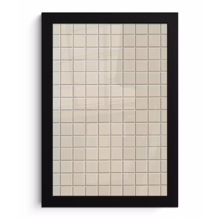 Poster met lijst - Patroon - Tegels - Taupe — 1