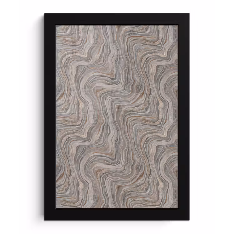 Poster met lijst - Patroon - Textuur - Grijs — 1