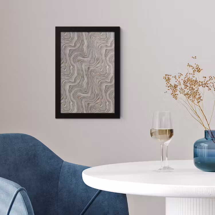 Poster met lijst - Patroon - Textuur - Grijs — 2