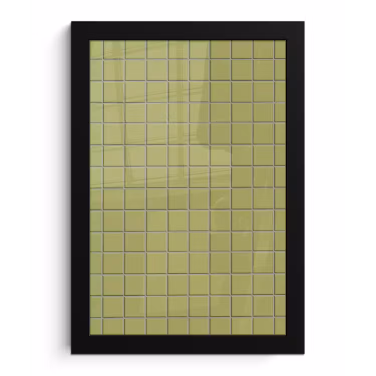 Poster met lijst - Tegel - Patroon - Olijfgroen — 1