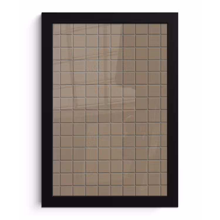 Poster met lijst - Tegel - Patroon - Taupe — 1