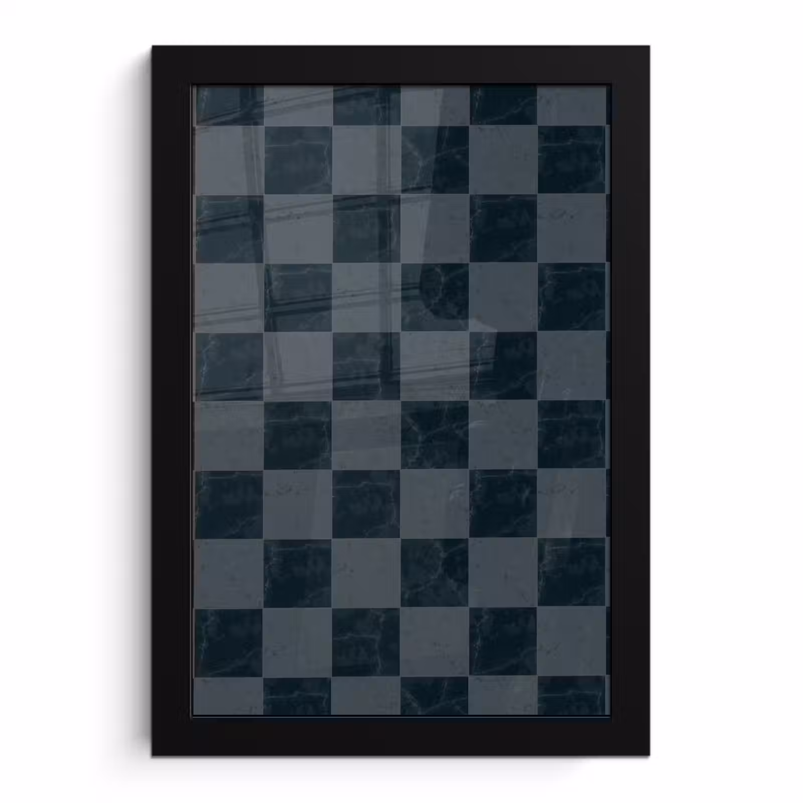 Poster met lijst - Marmer - Patroon - Antraciet — 1