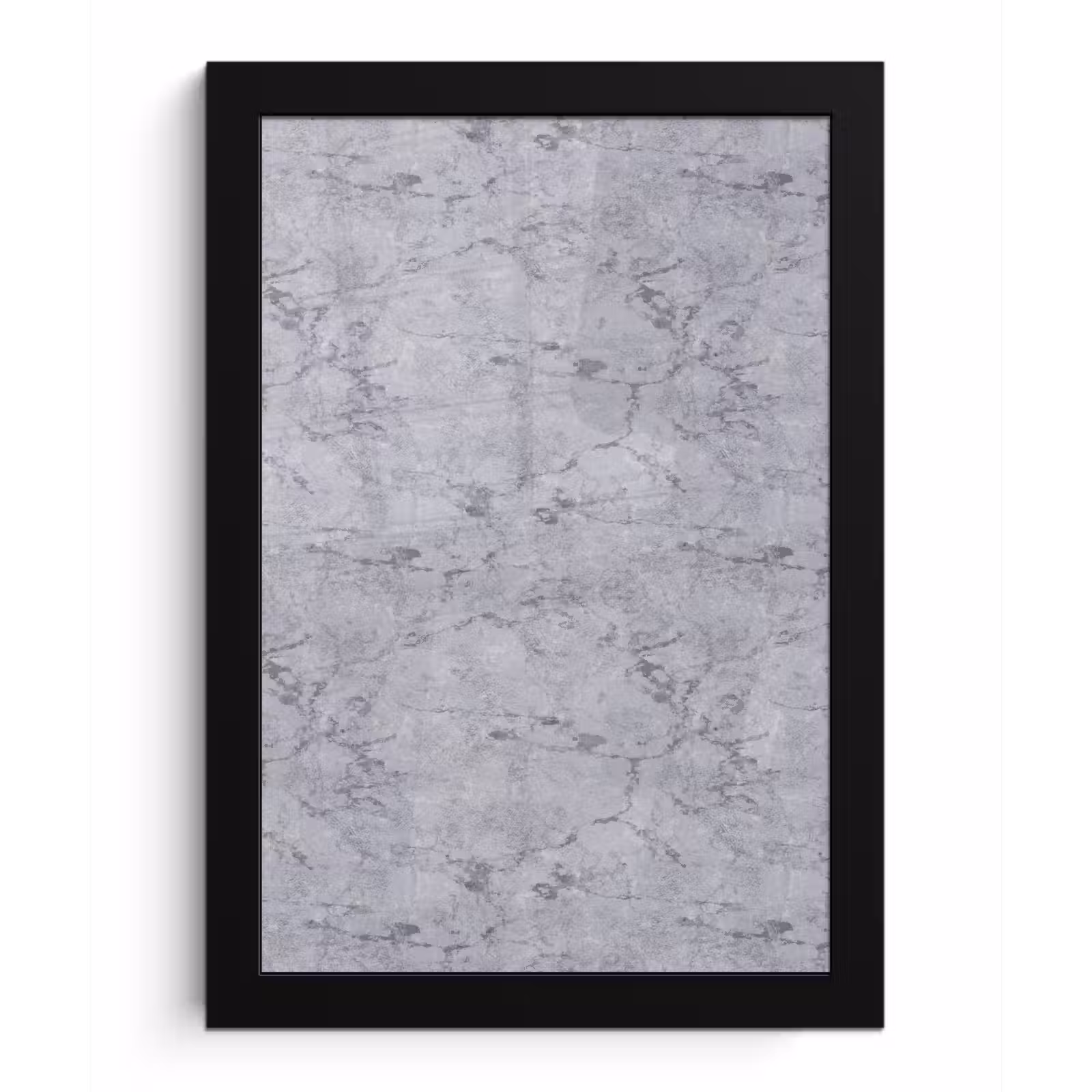 Poster met lijst - Marmerplaat - Patroon - Grijs — 1