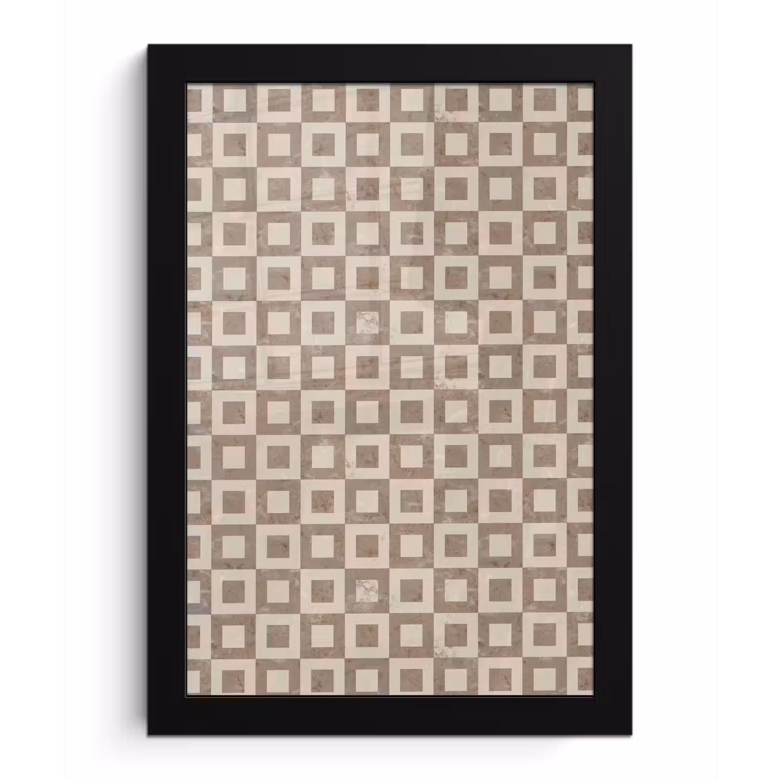 Poster met lijst - Patroon - Marmer - Beige — 1