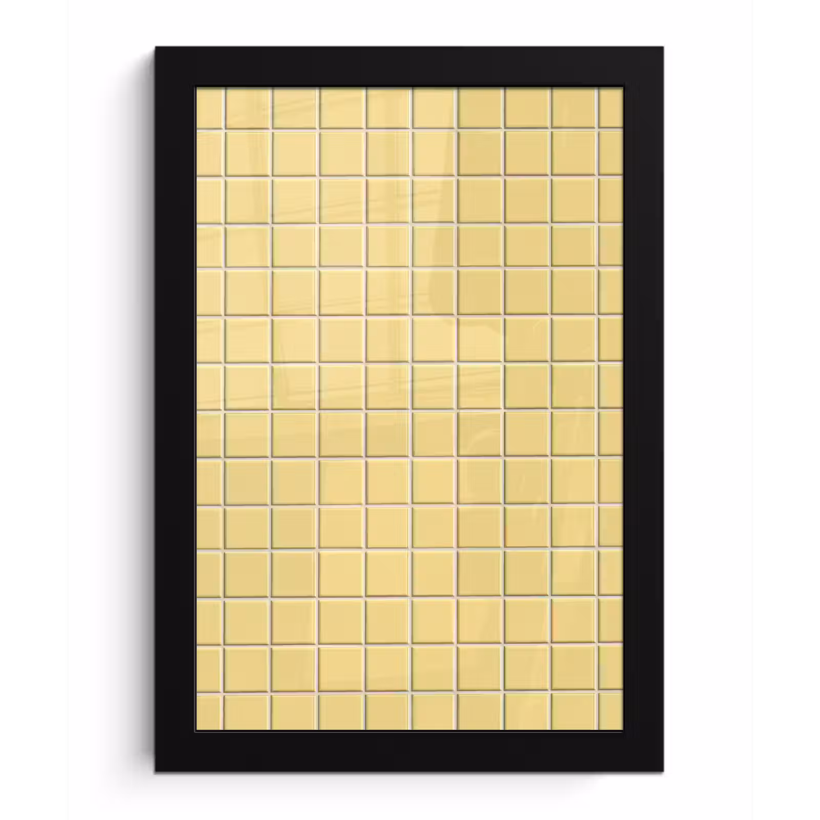 Poster met lijst - Patroon - Tegels - Geel — 1