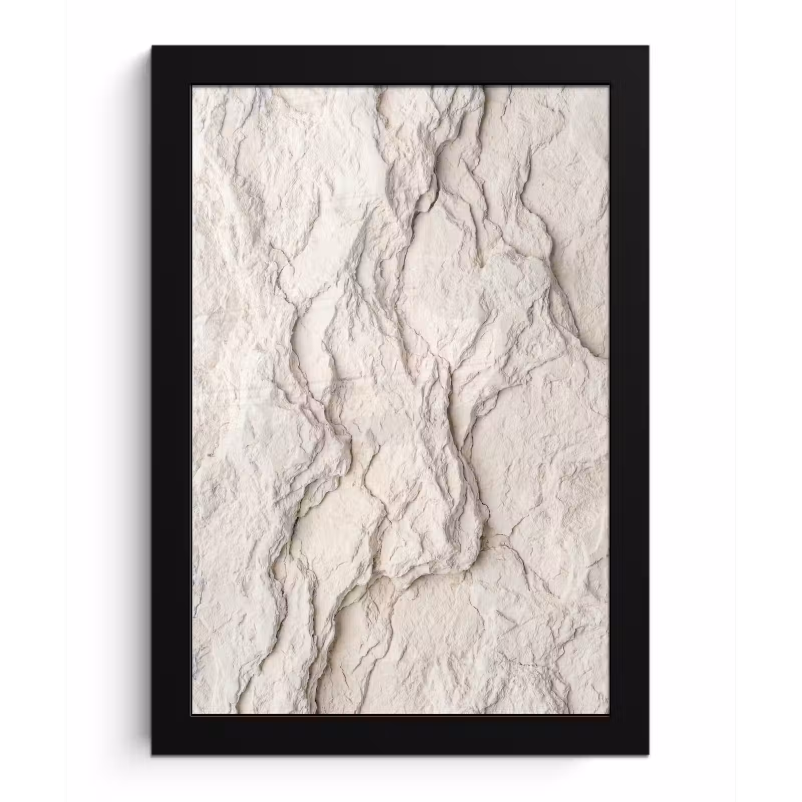 Poster met lijst - Rots - Structuur - Natuur - Beige - Abstract — 1