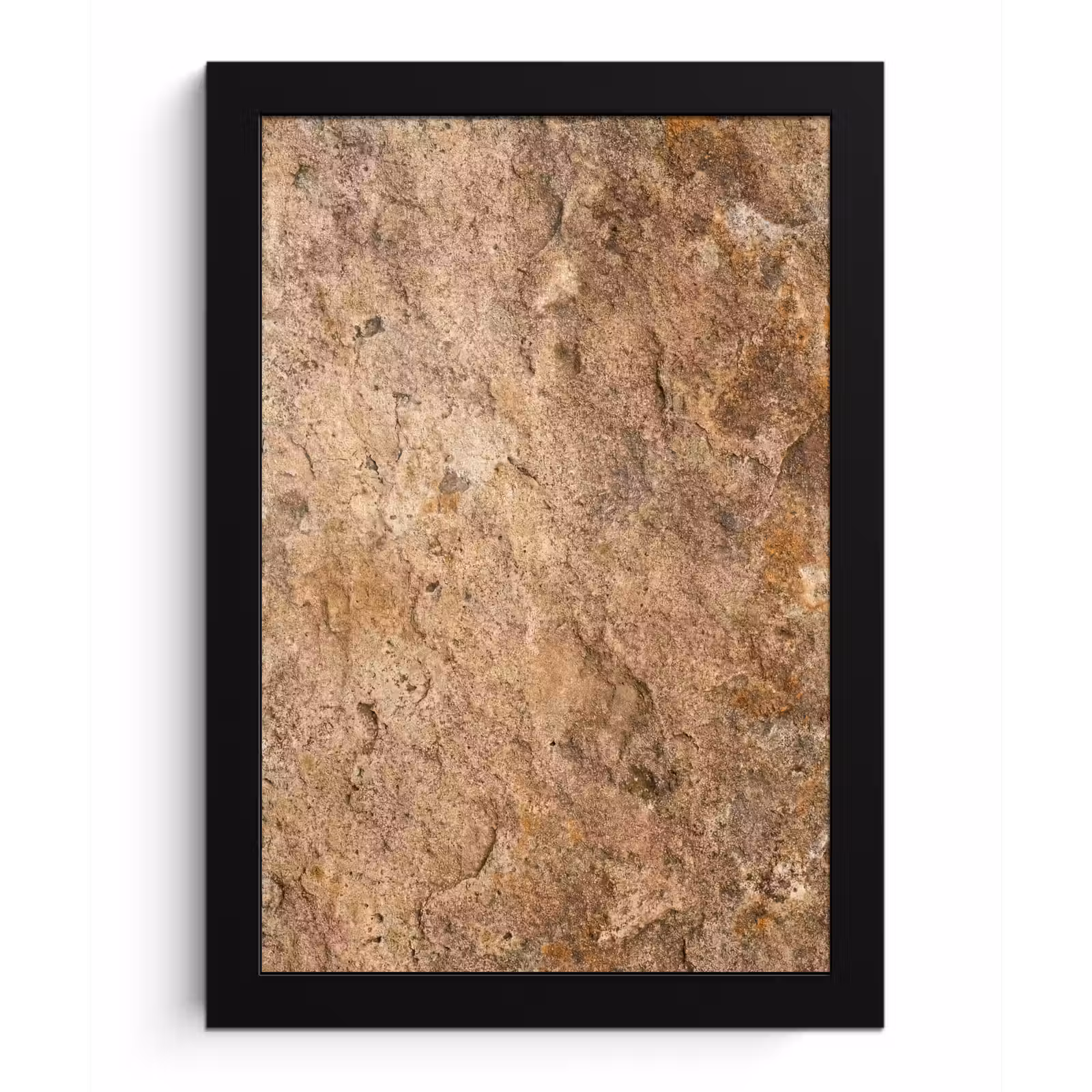 Poster met lijst - Steen - Natuur - Textuur - Abstract - Bruin — 1