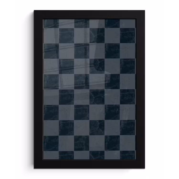 Poster met lijst - Marmer - Patroon - Antraciet — 1