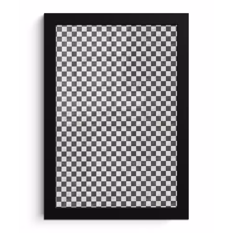 Poster met lijst - Marmer - Patroon - Grijs — 1