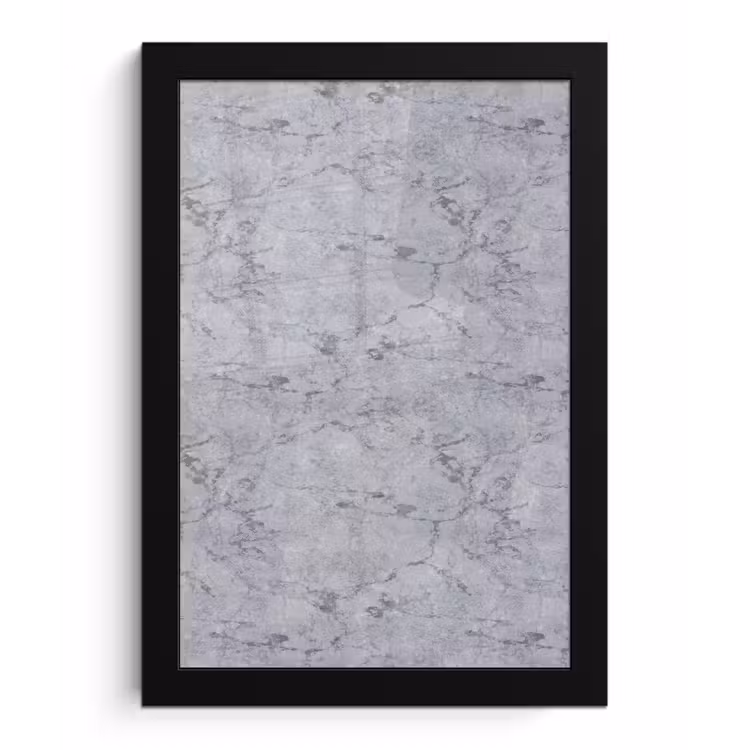 Poster met lijst - Marmerplaat - Patroon - Grijs — 1