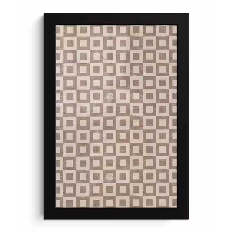 Poster met lijst - Patroon - Marmer - Beige — 1