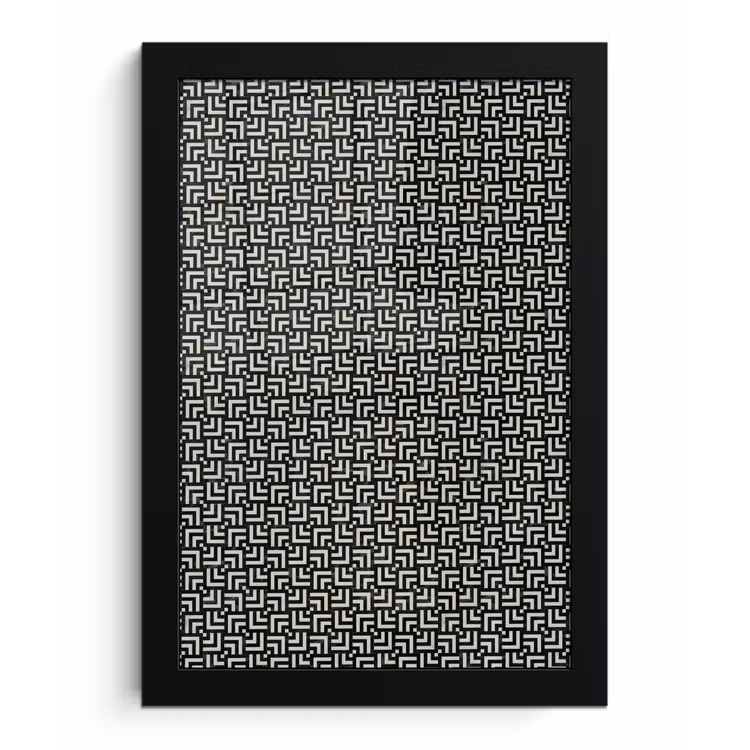 Poster met lijst - Patroon - Marmer - Zwart — 1