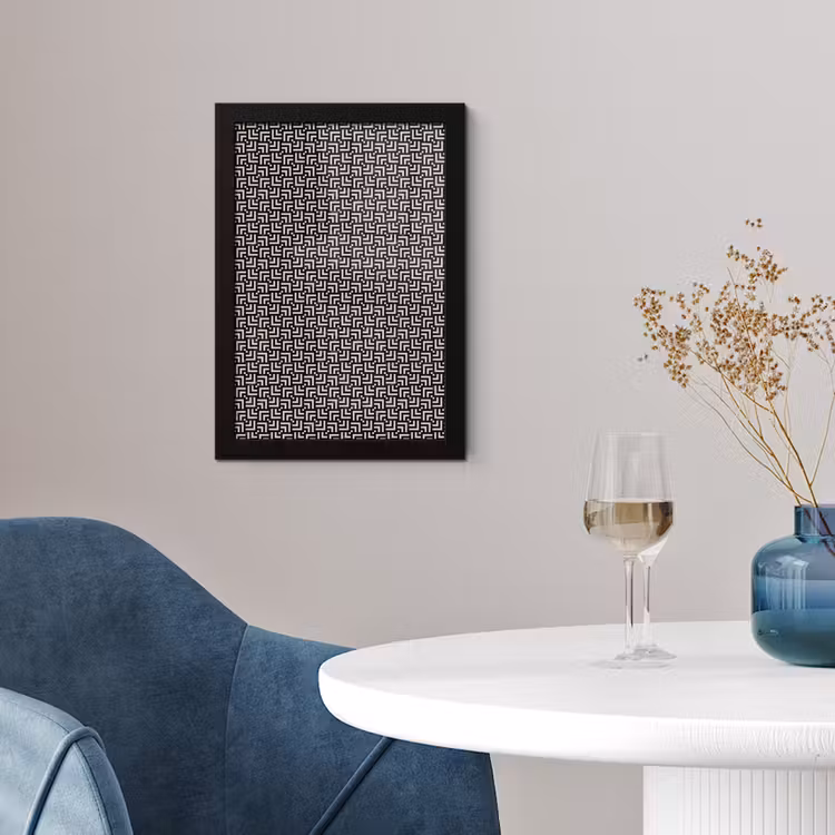 Poster met lijst - Patroon - Marmer - Zwart — 2