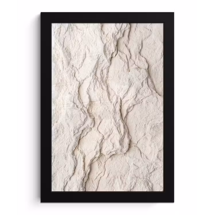 Poster met lijst - Rots - Structuur - Natuur - Beige - Abstract — 1