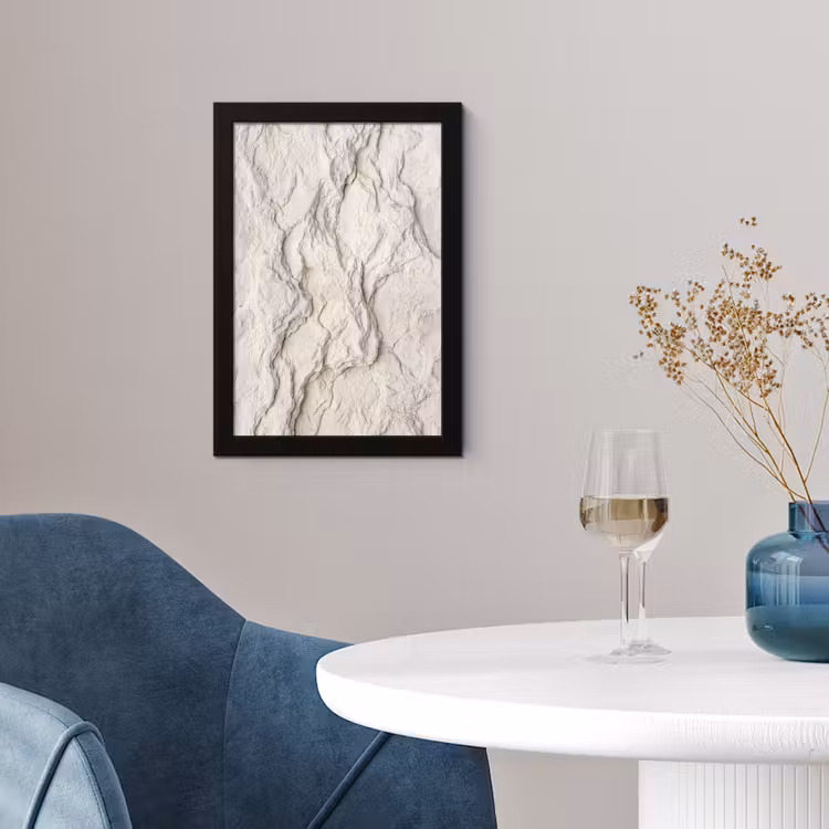 Poster met lijst - Rots - Structuur - Natuur - Beige - Abstract — 2