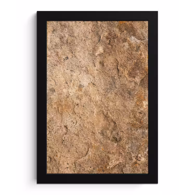 Poster met lijst - Steen - Natuur - Textuur - Abstract - Bruin — 1