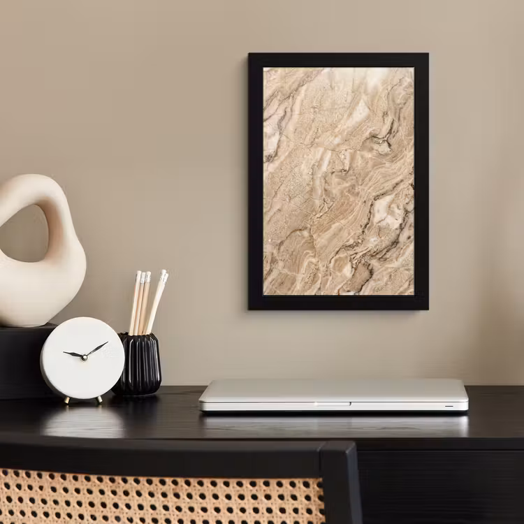 Poster met lijst - Textuur - Aders - Abstract - Modern - Beige — 3