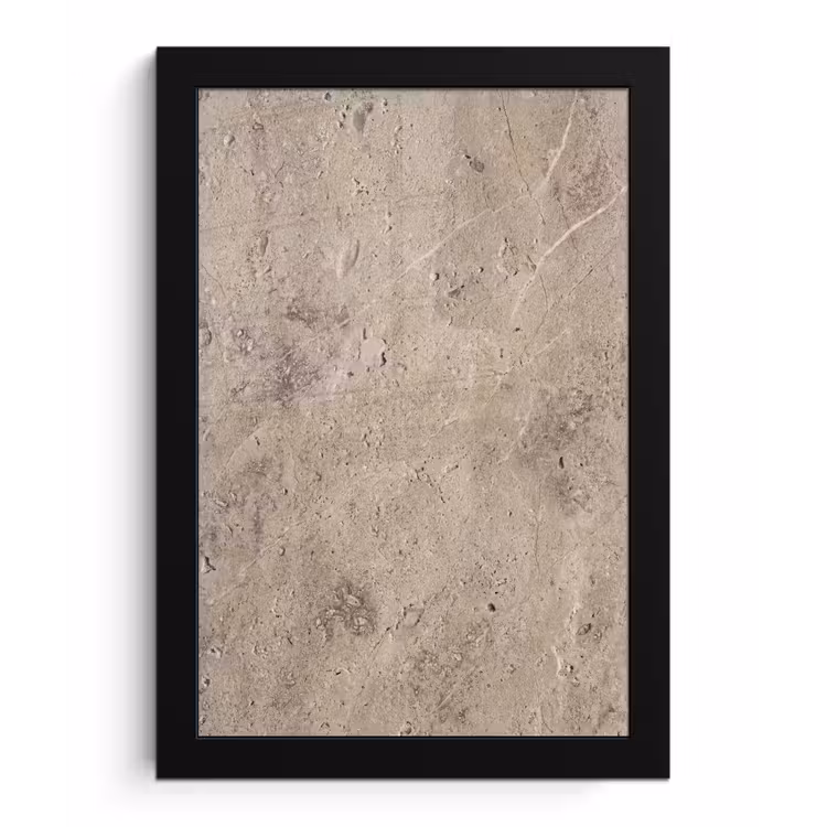 Poster met lijst - Textuur - Steen - Patroon - Rustiek - Beige — 1