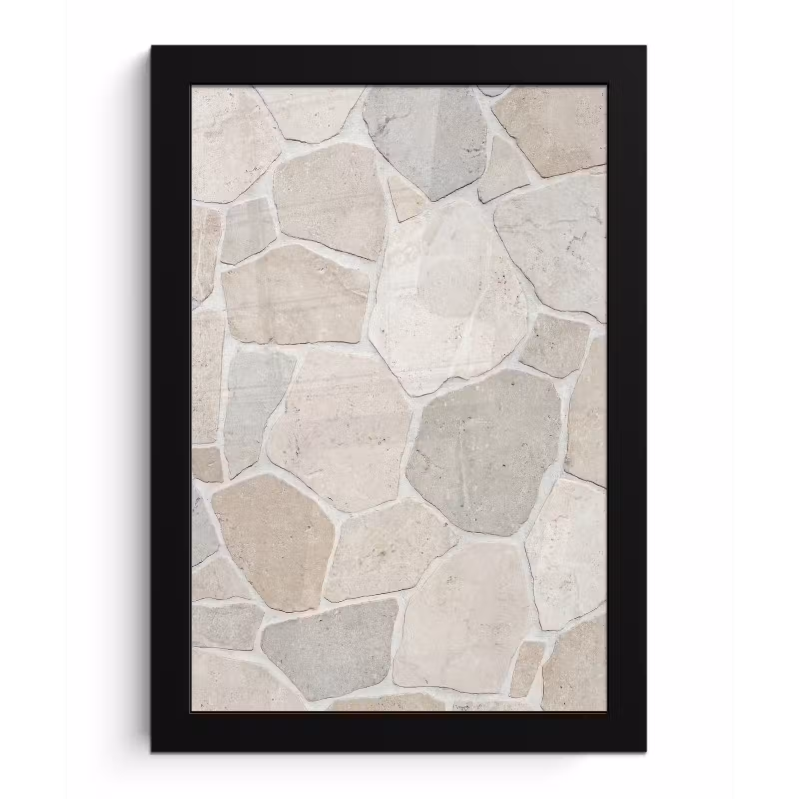 Poster met lijst - Steen - Patroon - Textuur - Beige — 1