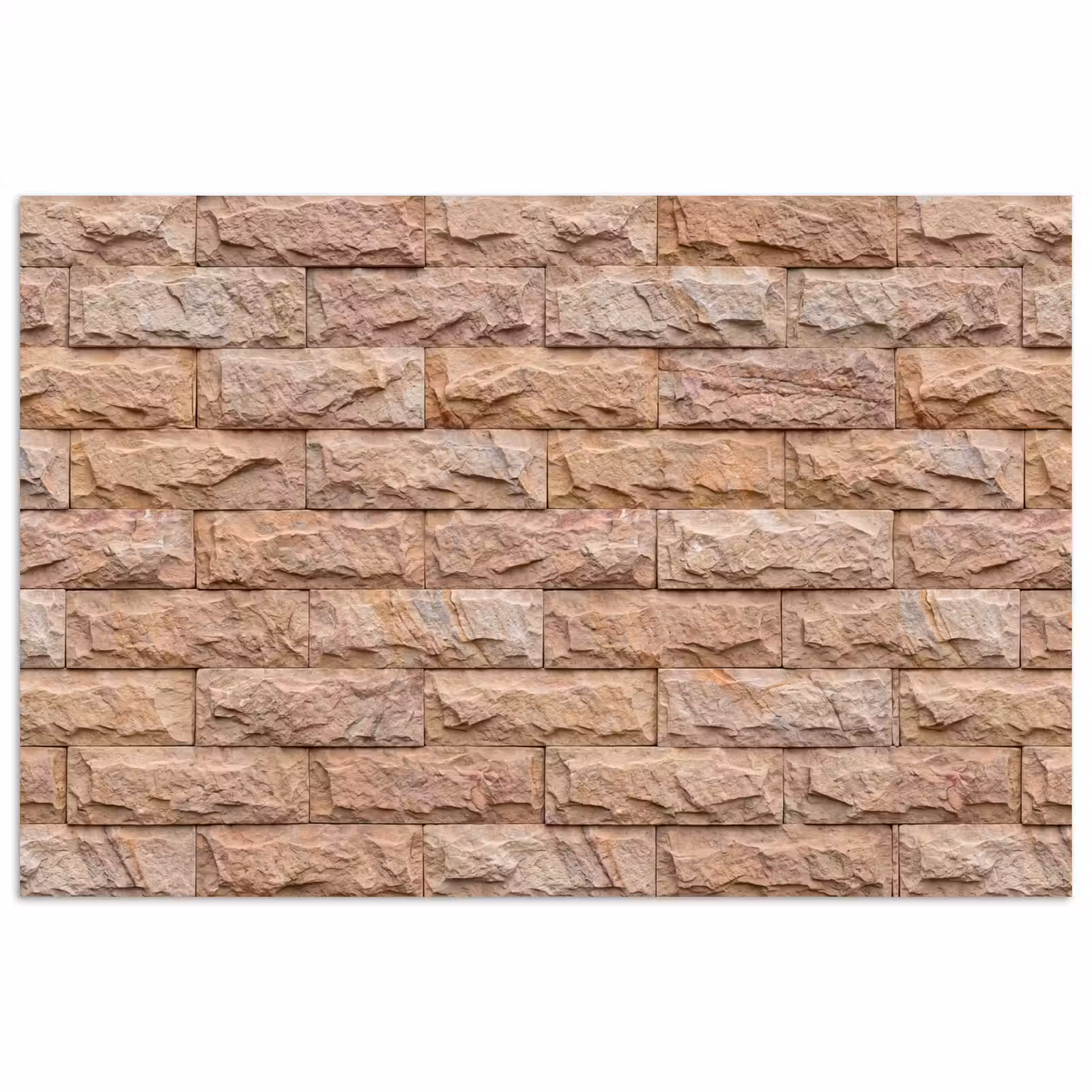 Poster - Muur - Steen - Ruw - Textuur - Beige — 1
