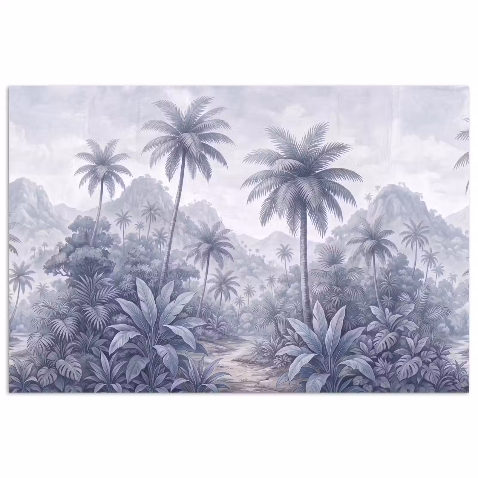 Poster - Natuur - Boom - Tropisch - Landschap - Blauw — 1