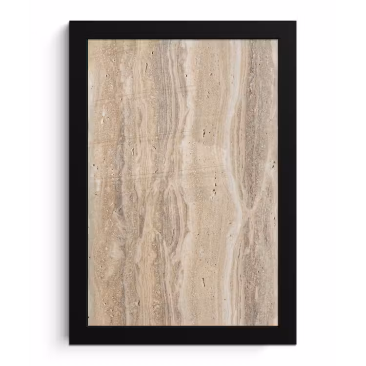 Poster met lijst - Steen - Patroon - Textuur - Natuurlijk - Beige — 1