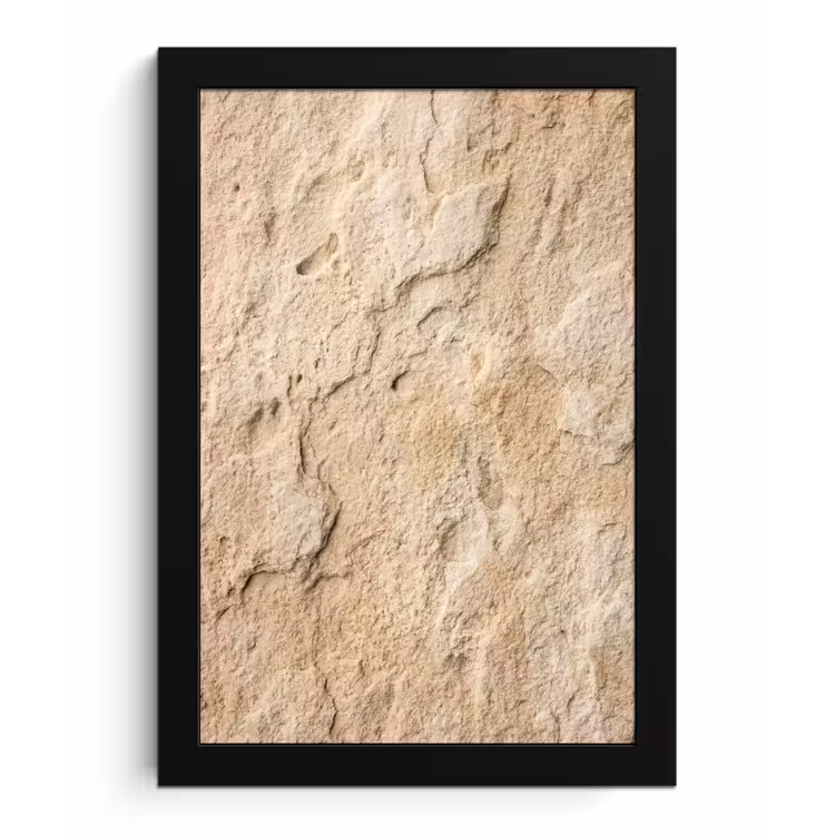 Poster met lijst - Textuur - Steen - Natuur - Beige — 1