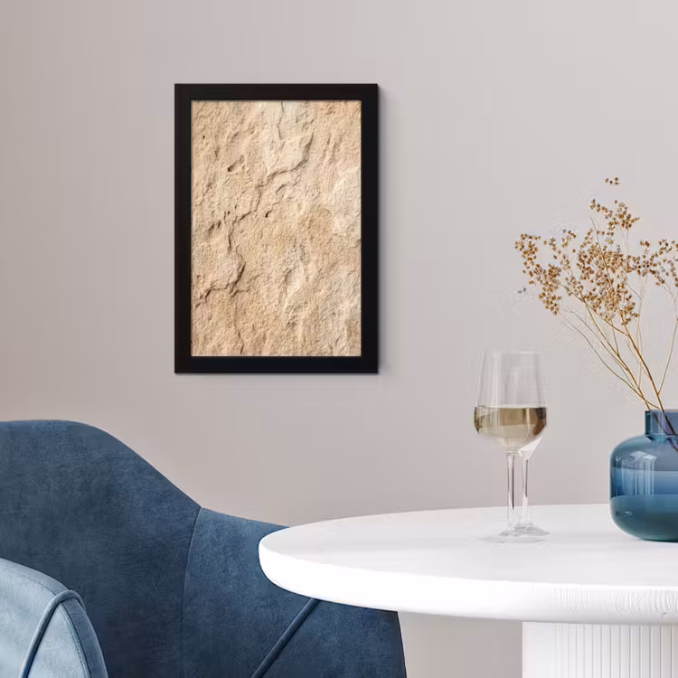 Poster met lijst - Textuur - Steen - Natuur - Beige — 2