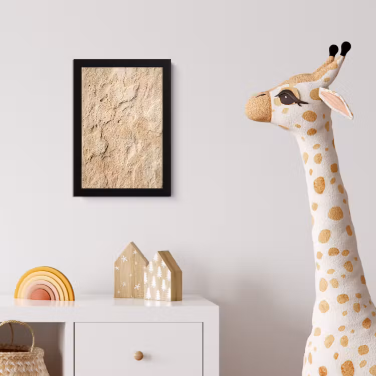 Poster met lijst - Textuur - Steen - Natuur - Beige — 5