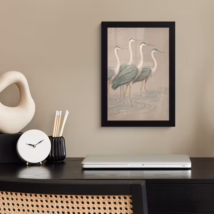 Poster met lijst - Vogel - Water - Natuur - Vintage — 3
