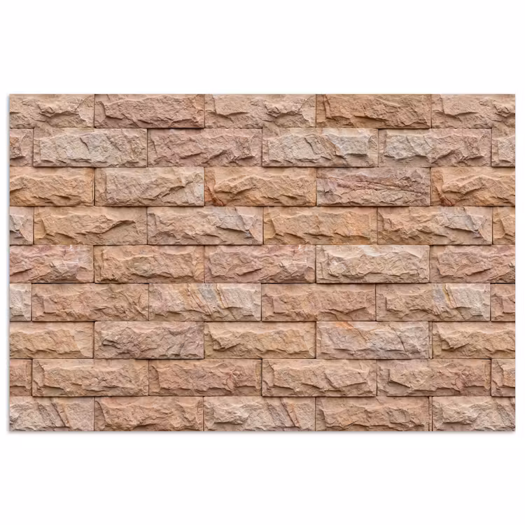 Poster - Muur - Steen - Ruw - Textuur - Beige — 1