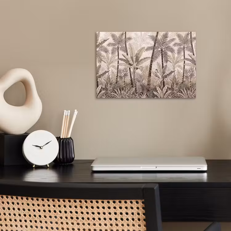 Poster - Natuur - Bladeren - Landschap - Mozaïek - Beige — 2