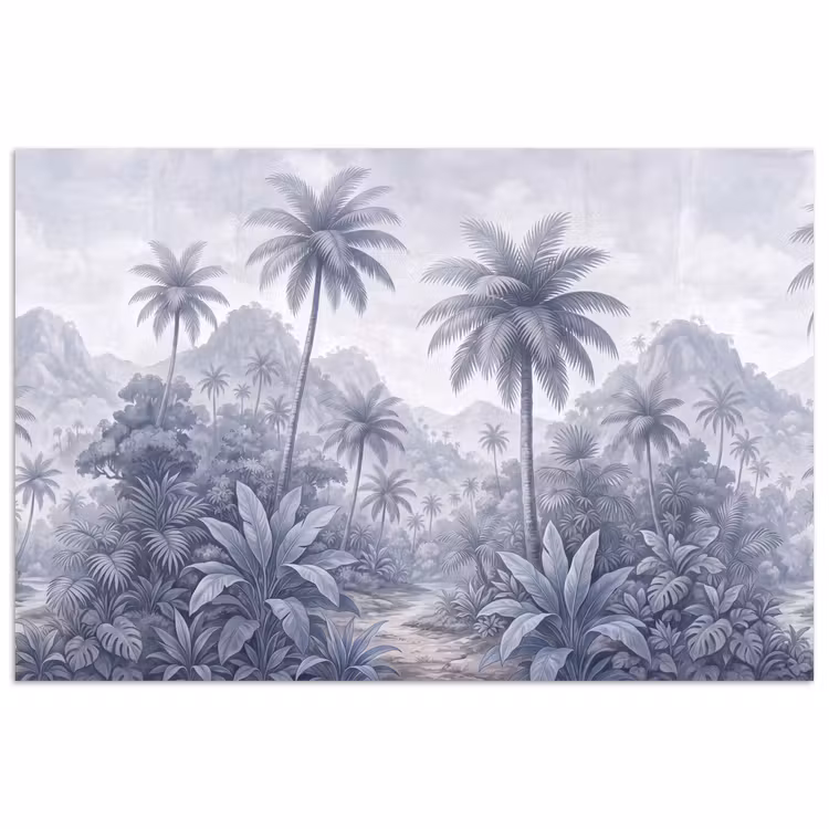 Poster - Natuur - Boom - Tropisch - Landschap - Blauw — 1