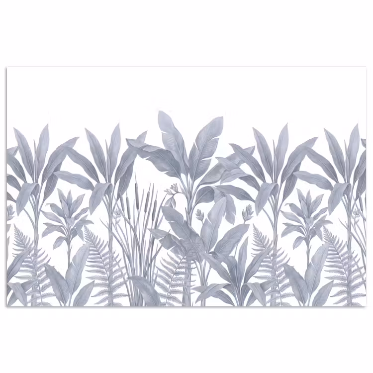 Poster - Planten - Bladeren - Natuur - Grijs — 1