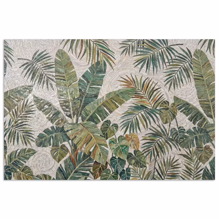 Poster - Planten - Tropisch - Mozaïek - Natuur - Groen — 1