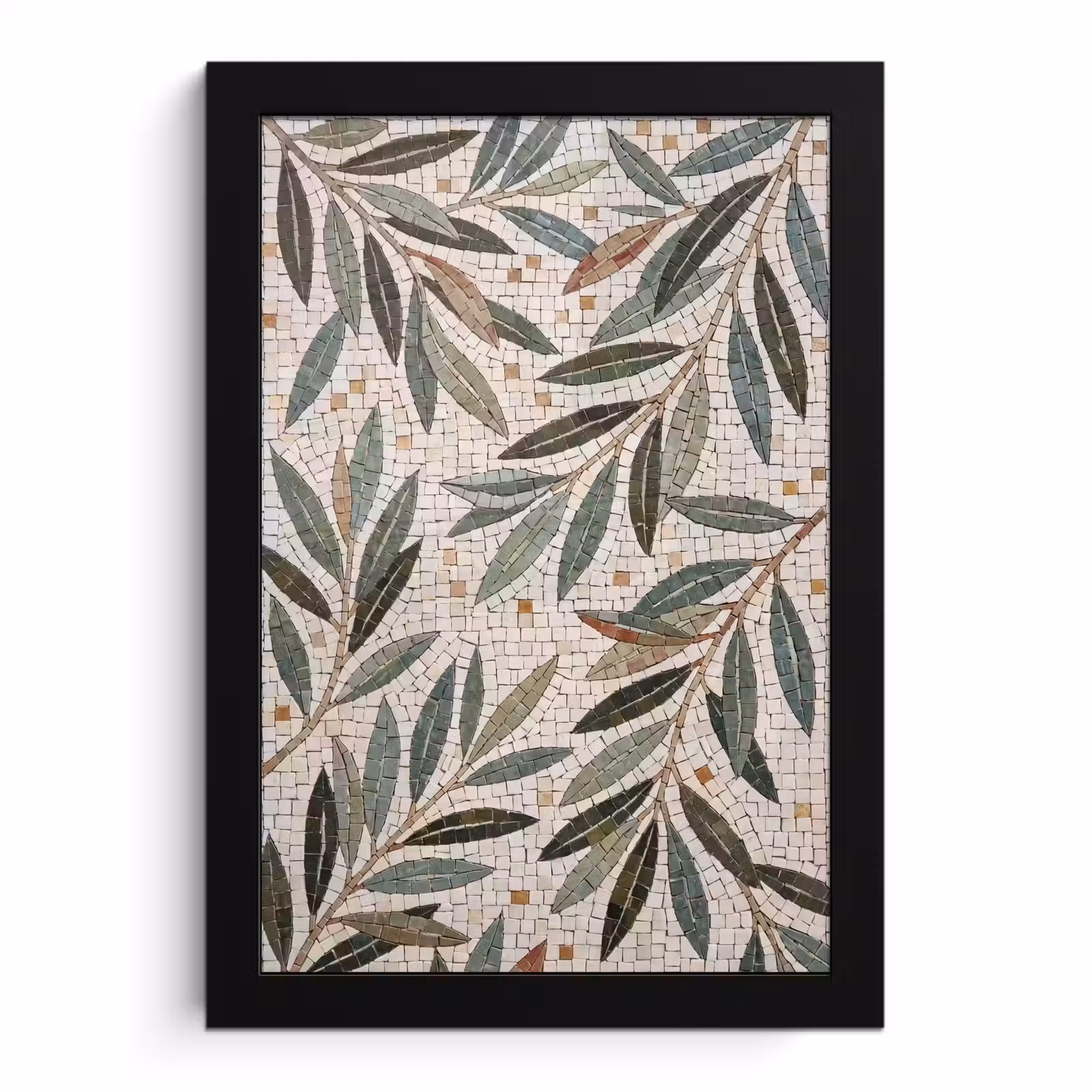 Poster met lijst - Plant - Blad - Mozaïek - Groen — 1