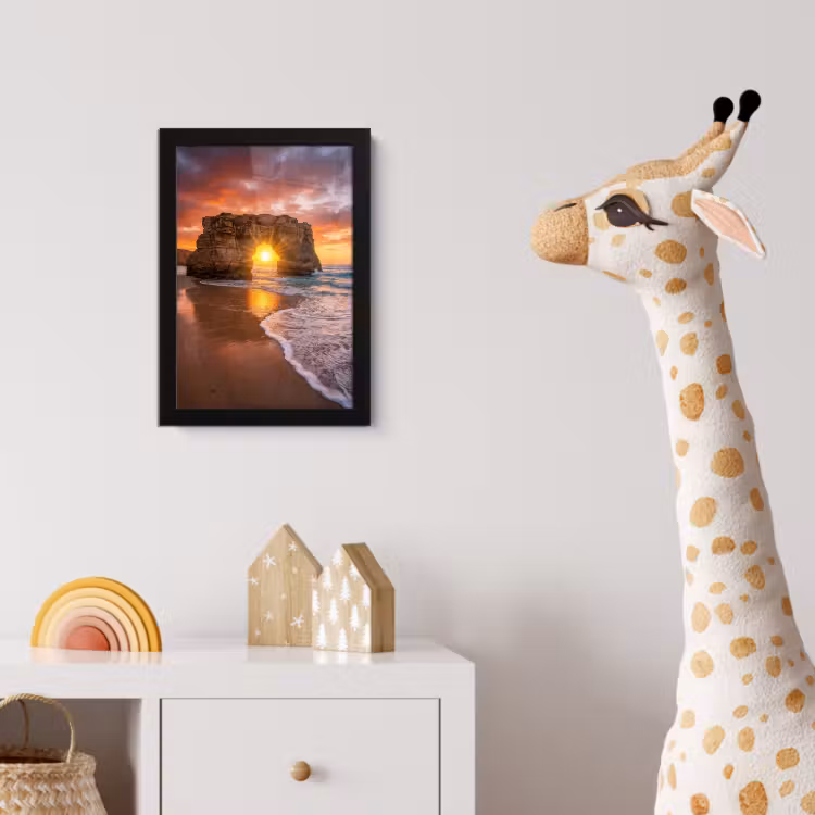 Poster met lijst - Kust - Rots - Zonsondergang - Zee - Natuur — 5