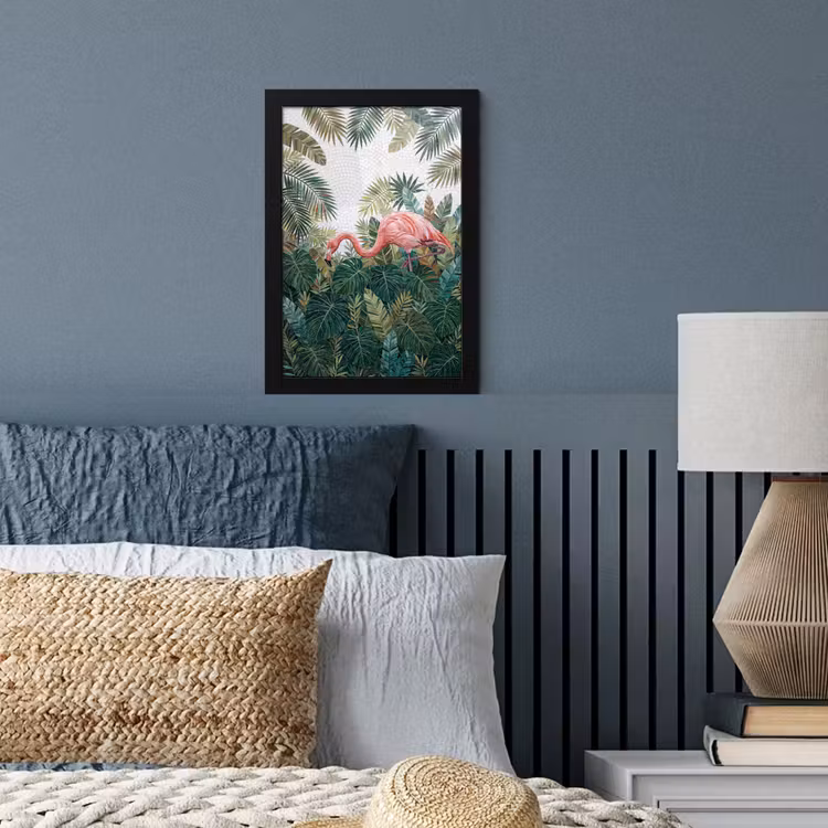 Poster met lijst - Natuur - Bladeren - Abstract - Groen - Vogel — 4