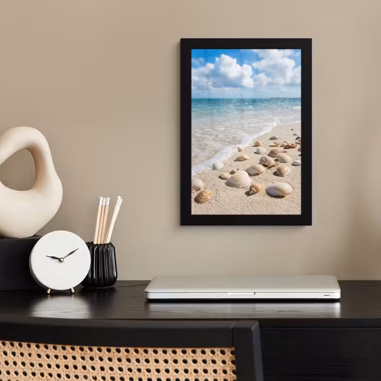 Poster met lijst - Schelpen - Strand - Natuur - Beige — 3