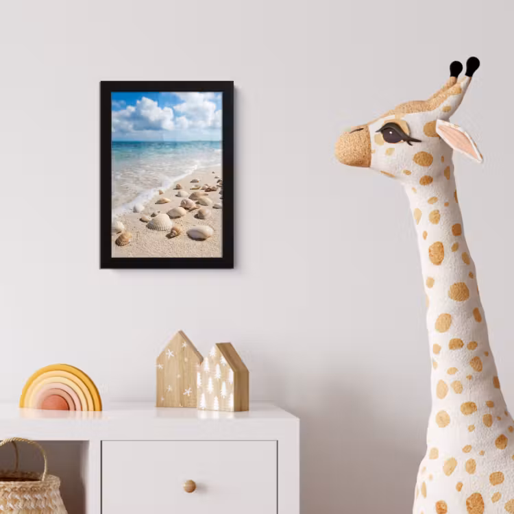 Poster met lijst - Schelpen - Strand - Natuur - Beige — 5