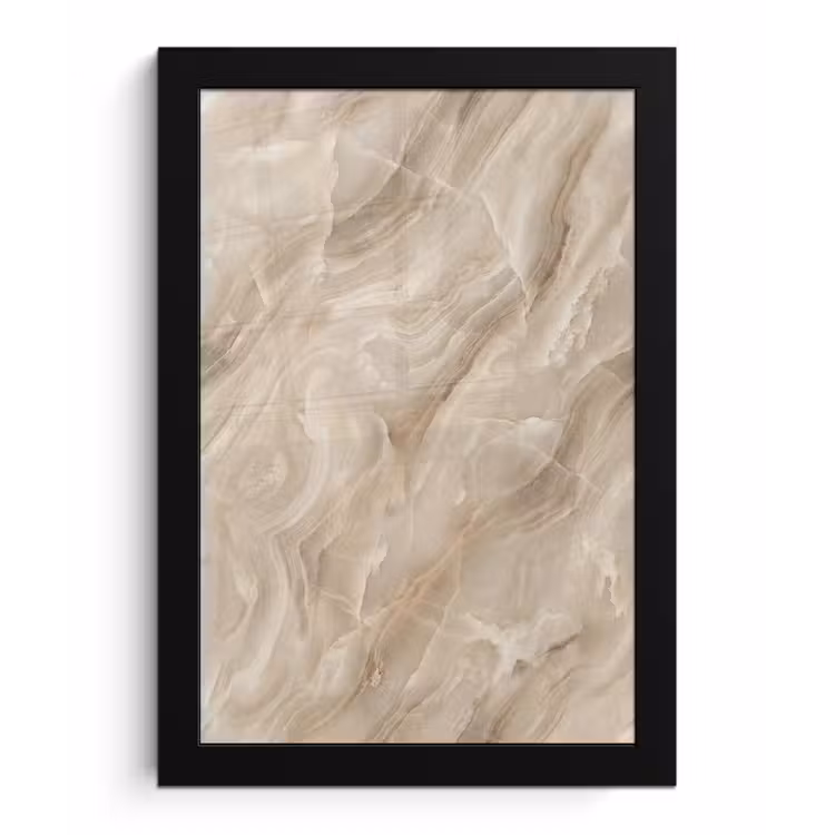 Poster met lijst - Steen - Golvend - Abstract - Beige — 1
