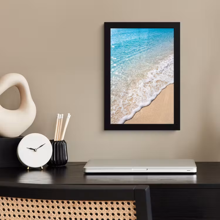 Poster met lijst - Strand - Water - Natuur - Blauw - Beige — 3