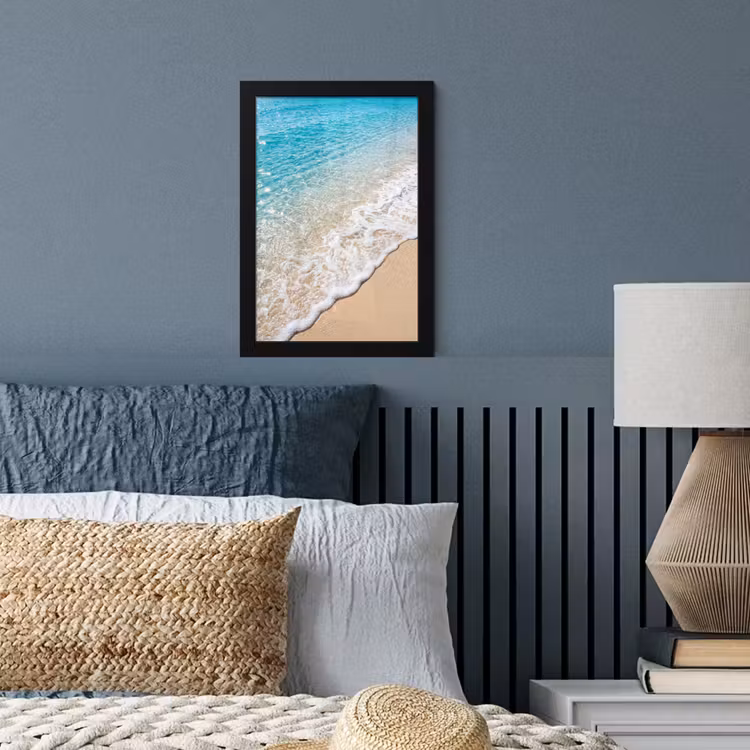 Poster met lijst - Strand - Water - Natuur - Blauw - Beige — 4
