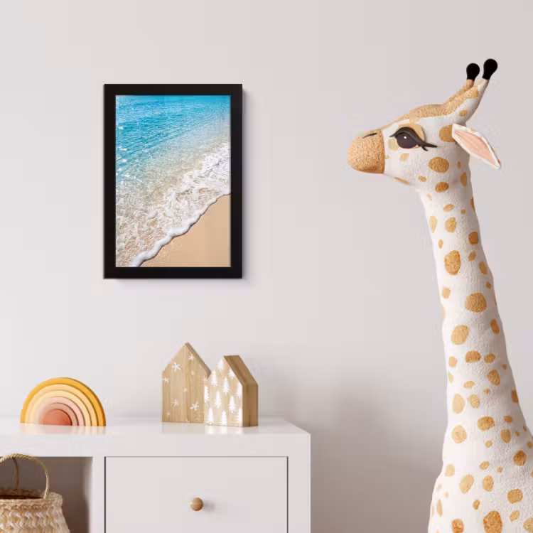 Poster met lijst - Strand - Water - Natuur - Blauw - Beige — 5