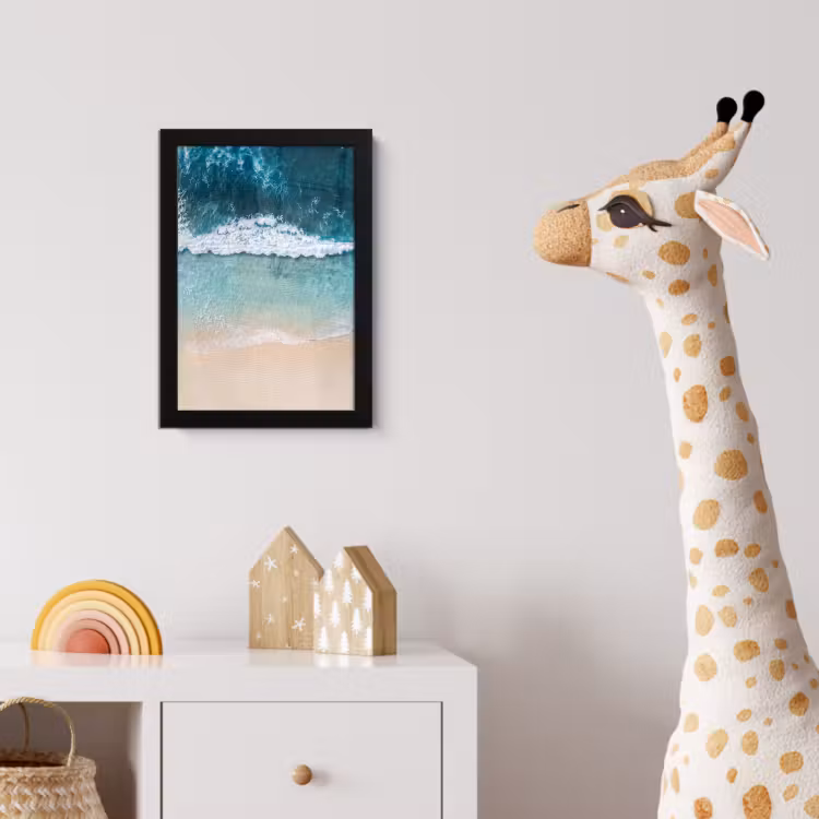 Poster met lijst - Strand - Zee - Golven - Natuur - Blauw — 5