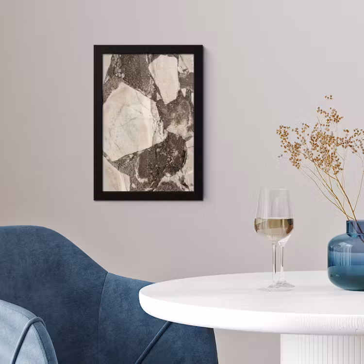 Poster met lijst - Textuur - Marmer - Abstract - Beige - Bruin — 2