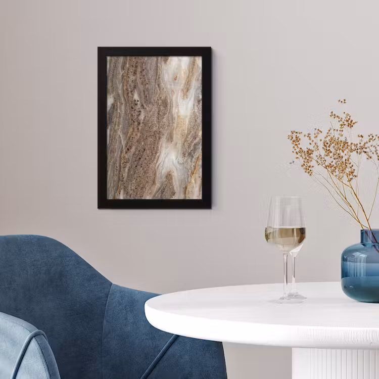 Poster met lijst - Textuur - Steen - Abstract - Beige — 2