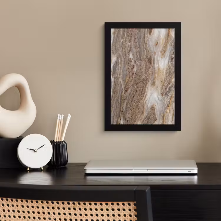 Poster met lijst - Textuur - Steen - Abstract - Beige — 3