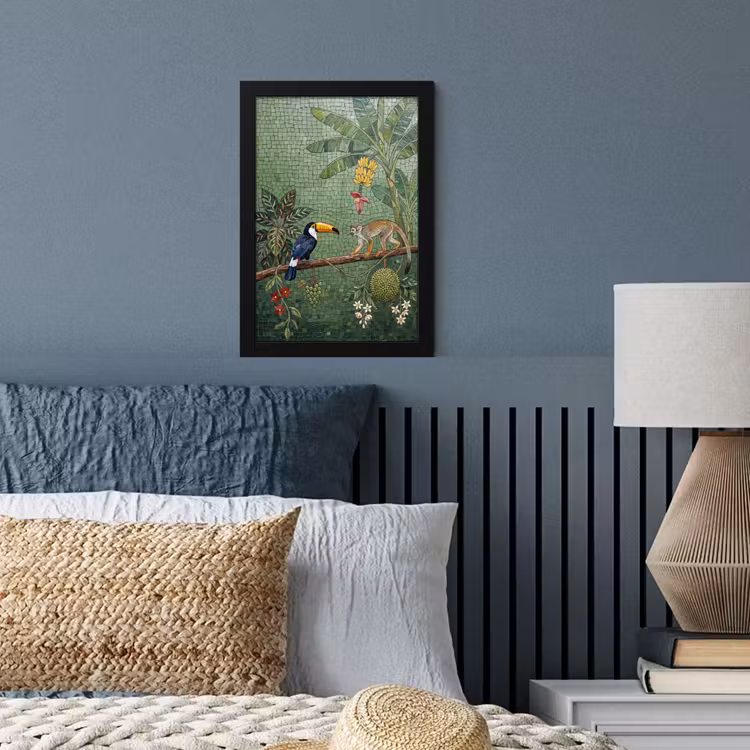 Poster met lijst - Vogel - Dier - Jungle - Mozaïek - Natuur — 4